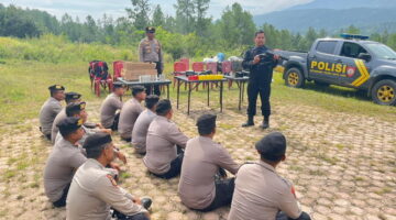 Tingkatkan Ketangkasan, Polres Gayo Lues dan Brimob Latihan di Lapangan Tembak