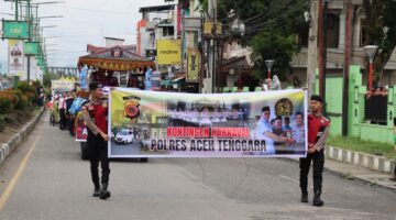 Kapolres Agara Lepas Karnaval Budaya, Warna-Warni Tradisi Semarakkan Hari Jadi Ke-52 Kabupaten Aceh Tenggara